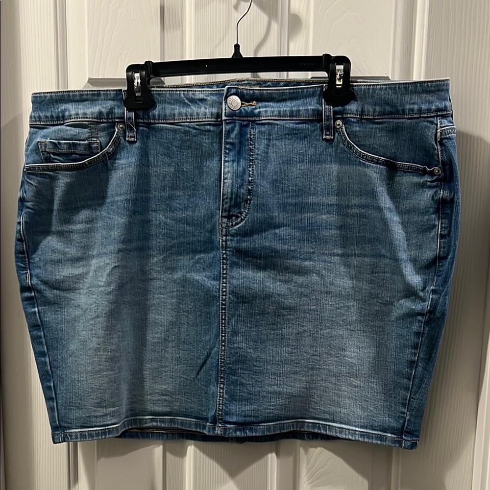 Torrid Blue Denim High Low Skirt